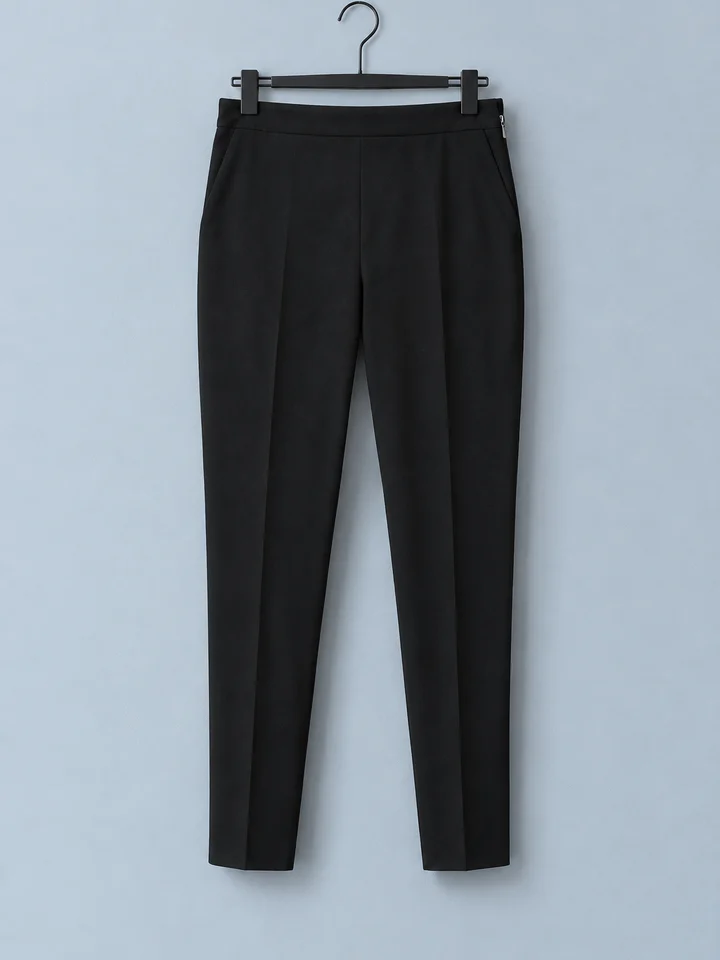 Pantalón tobillero Milagrosa, color negro, colgado en percha